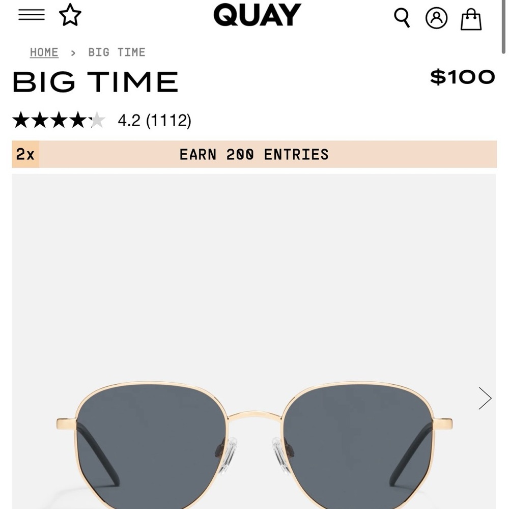 NWOT Quay polarized sunglasses